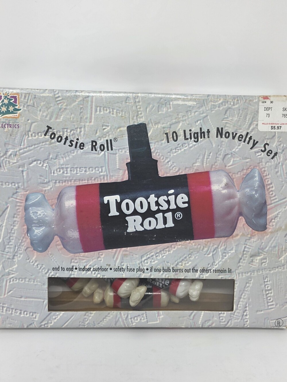 1990 Vintage Tootsie Roll Halloween 10 Light Set Vintage Christmas Lights Tested